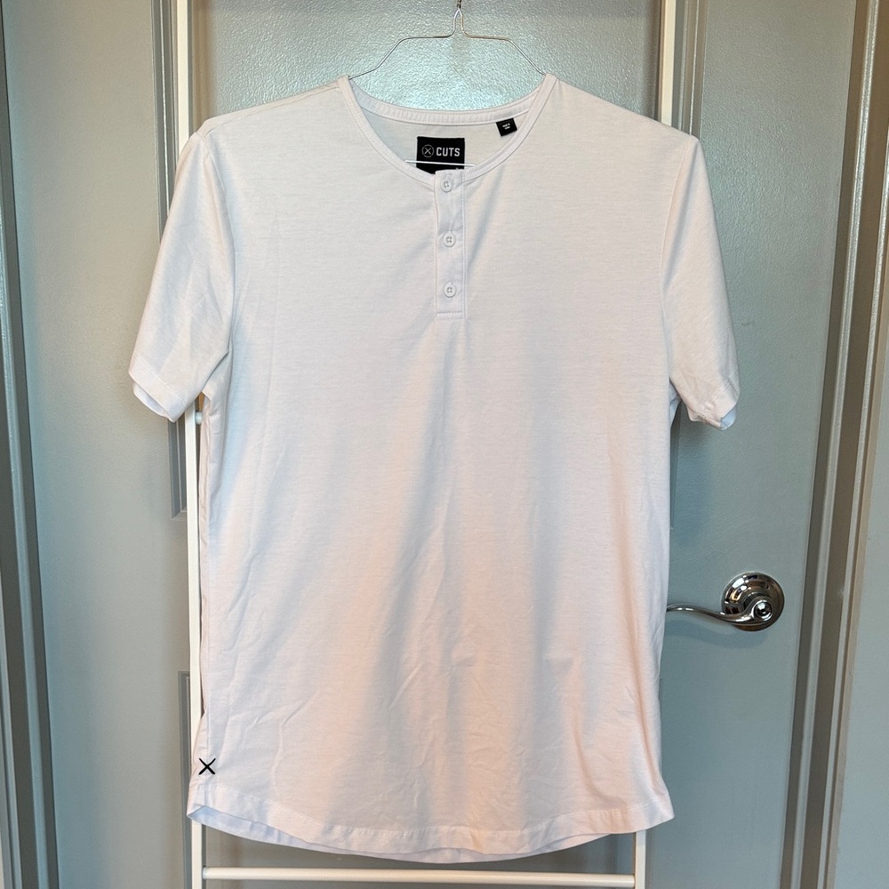 Men's Classic White Henley Tee